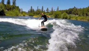 Surfing Barking Dog Wave in California