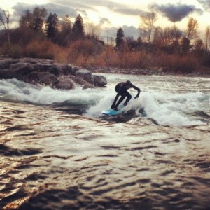 Cameron Fuller surfing Brennans Wave