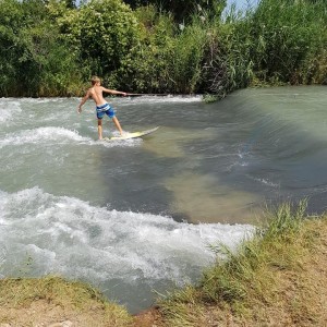 Eyguieres River Wave in South France