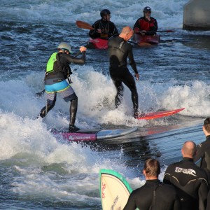 Surfing at Boise River Park