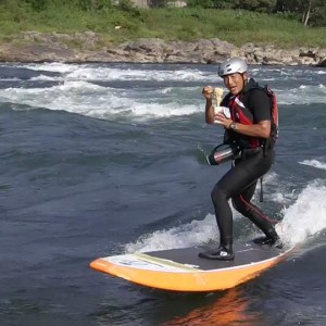 Naoki Kikuchi River Surfing in Japan