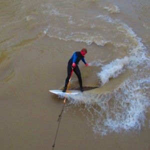 Surfing the Iller, Kempten
