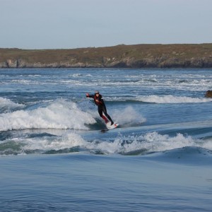 Surfing The Bitches Wave Near St. Davids, Great Britain