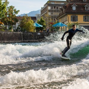 Surfing in Thun