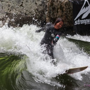 Takako Kino surfing Lochsa Pipeline